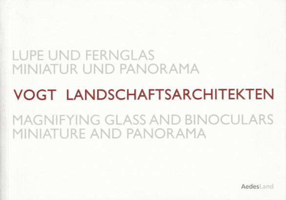 Lupe und fernglas miniatur und panorama