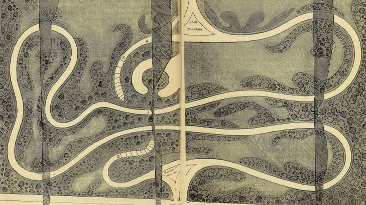 Plan for a public garden, the Gardener's Magazine