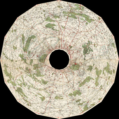 Carte commode du cycliste aux environs de Paris