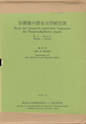 Karte der potentiell natürlichen vegetation der hauptstadtgebietes Japans