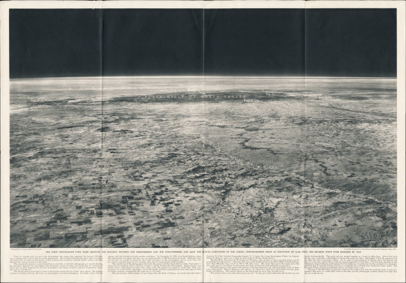 The first photograph ever made showing the division between the troposphere and the stratosphere and also the actual curvature of the earth