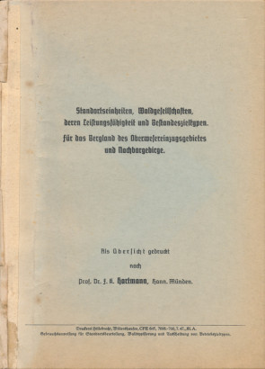 Standortseinheiten, Waldgesellschaften, deren Leistungsfähigkeit