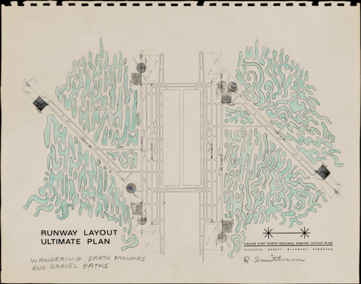 Dallas-Fort Worth Regional Airport Layout Plan Wandering Earth Mounds and Gravel Paths